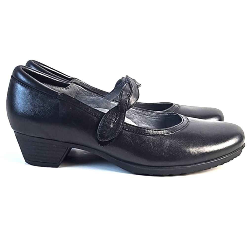 Abeo B.I.O.System Marisol Black Leather  Block Heel Comfort Mary Jane Pu… - Picture 4 of 16
